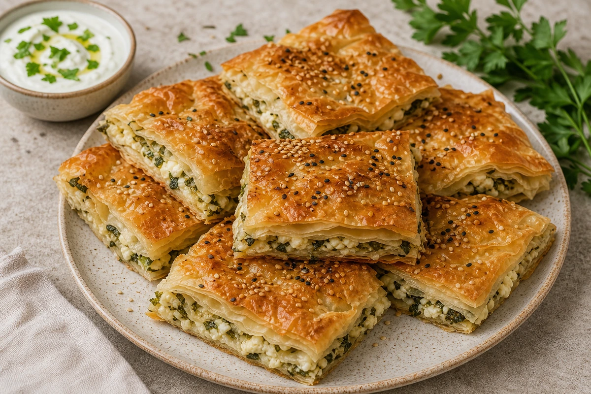 Бёрек с сыром и зеленью