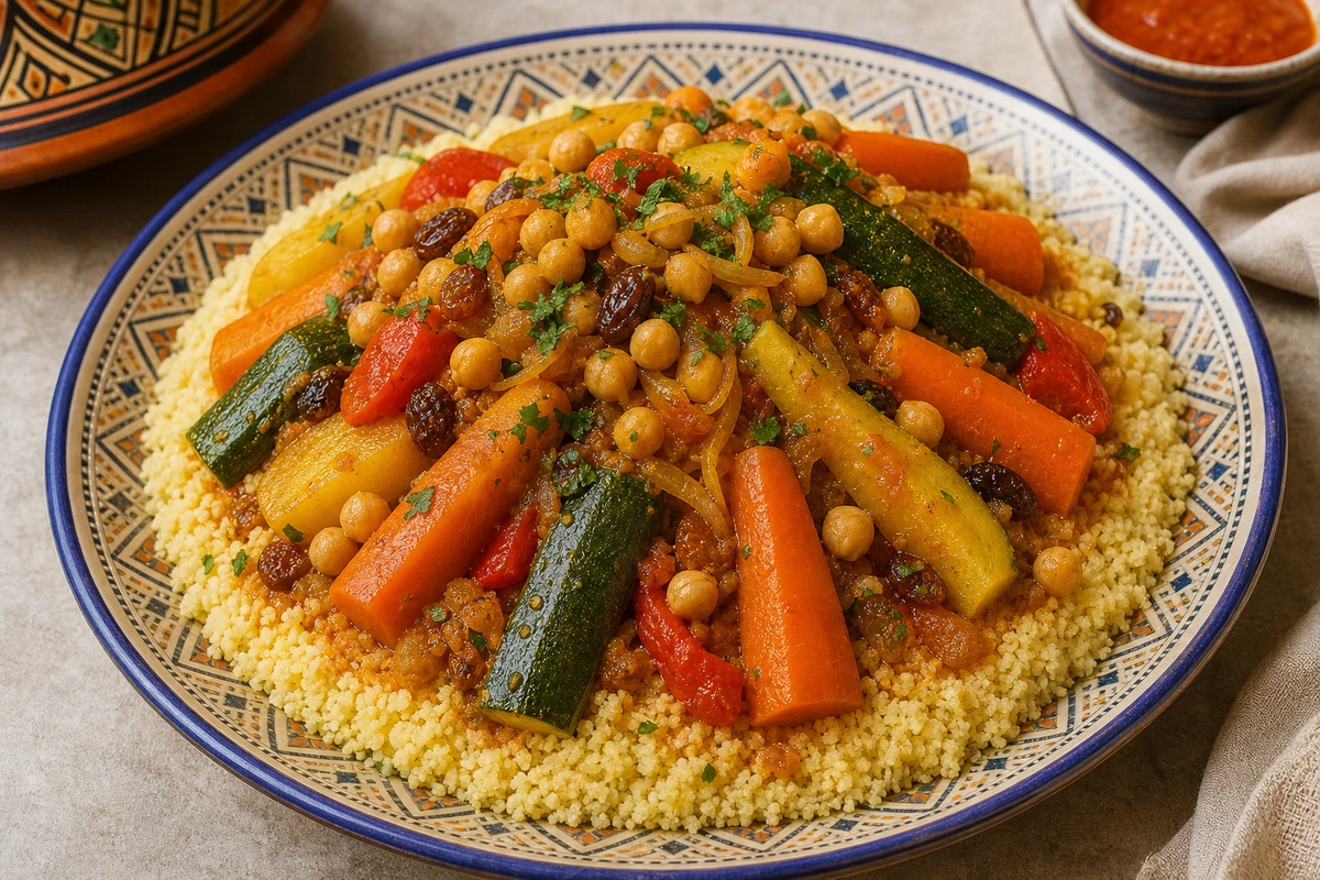 Кускус с овощами и нутом