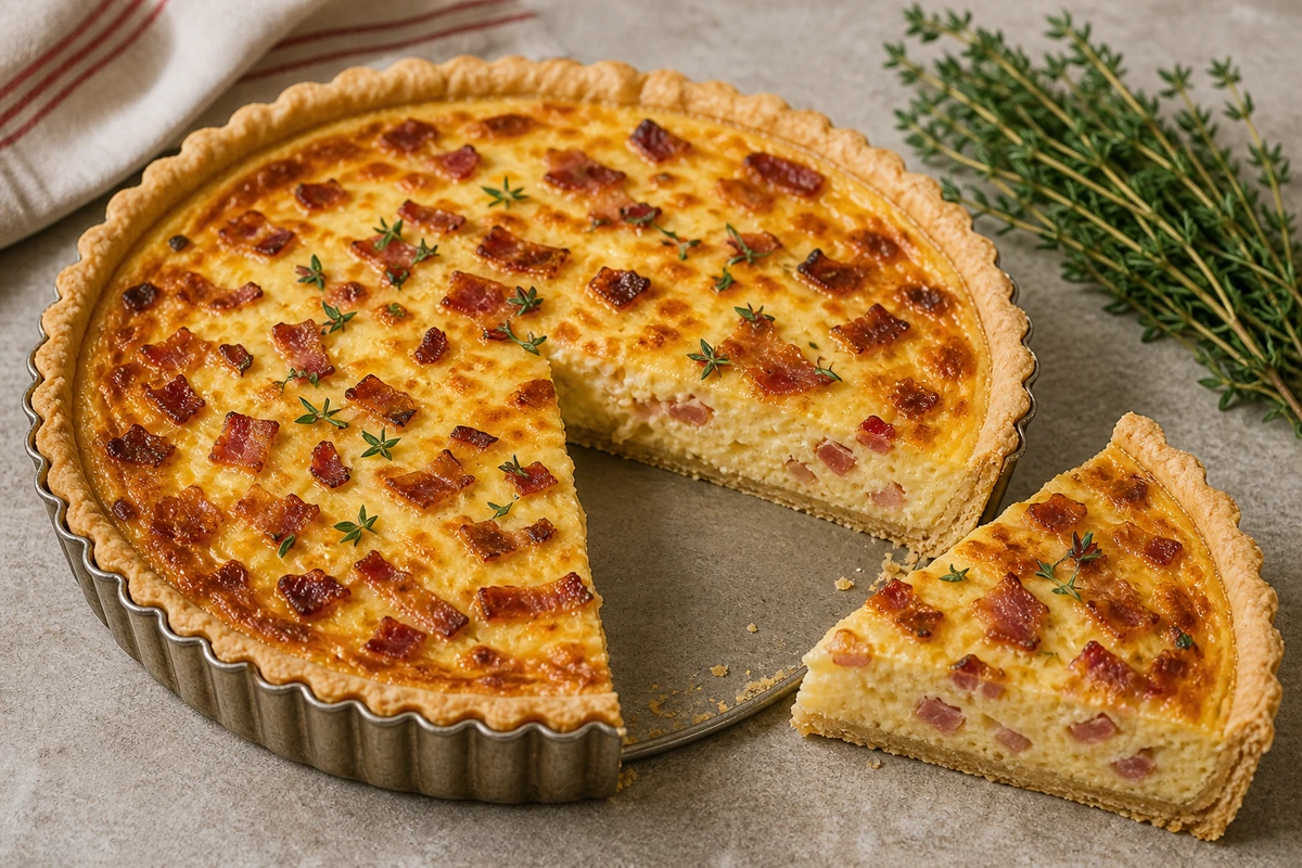 Киш лорен с беконом