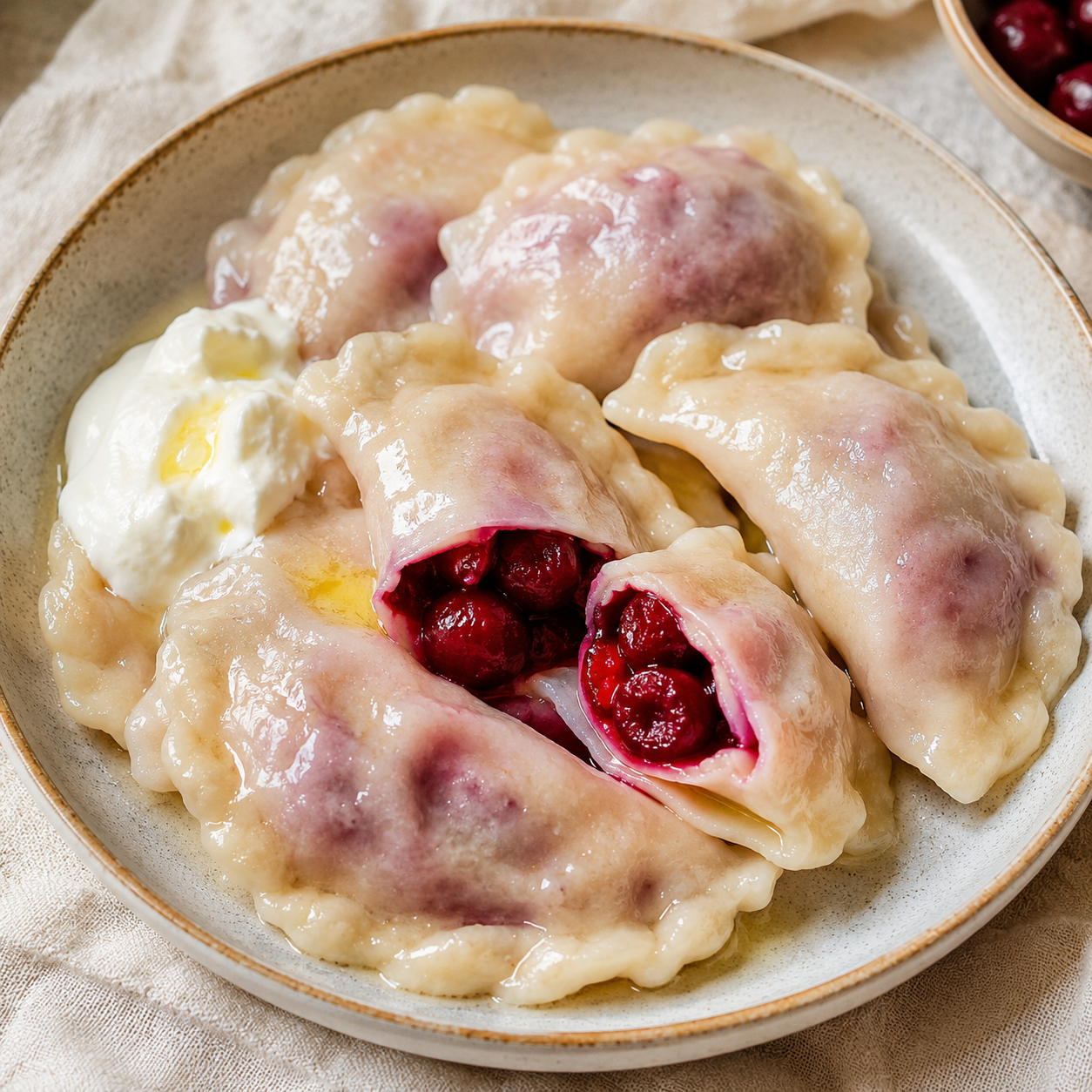 Вареники с вишней