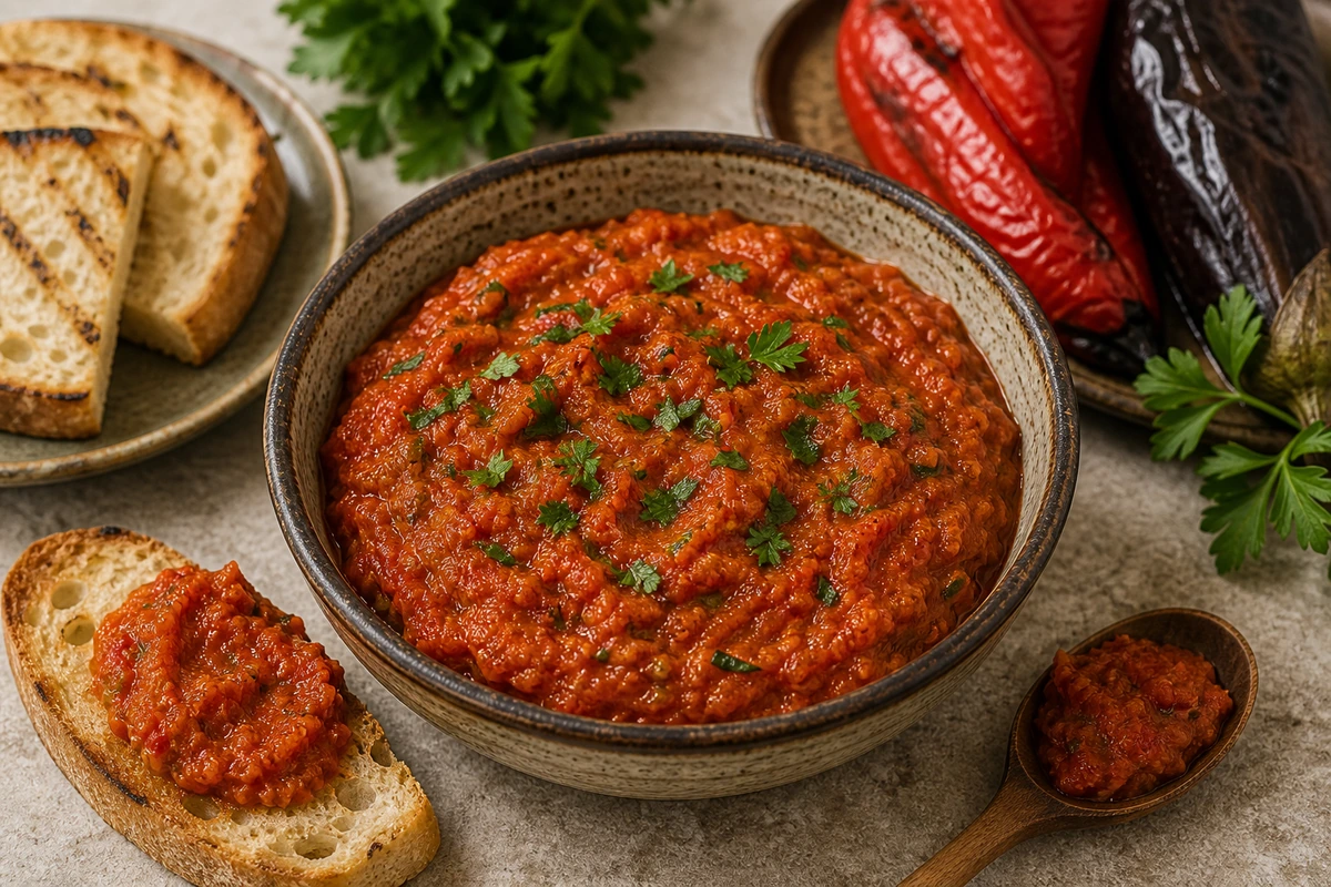 Балканская закуска из перца и баклажана